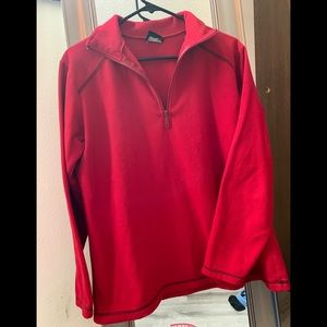 Polaris red fleece pullover